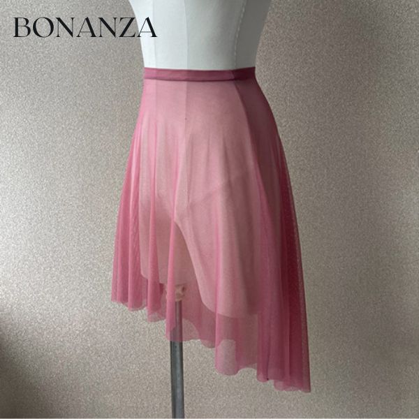 バレエ　スカート 【BONANZA　ボナンザ】メッシュ ミディアム プルオンスカート