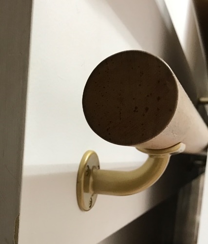 壁取り付け バレエバー。(新品、未使用) バレエの柔軟体操や自主練に！自宅用簡易レッスンバーキット 1メートル