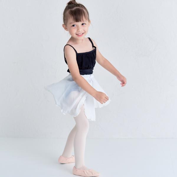 プルオンスカート3点セット バレエ用品 ☆ 子供用 巻きスカート風ウエストゴム・プルオン