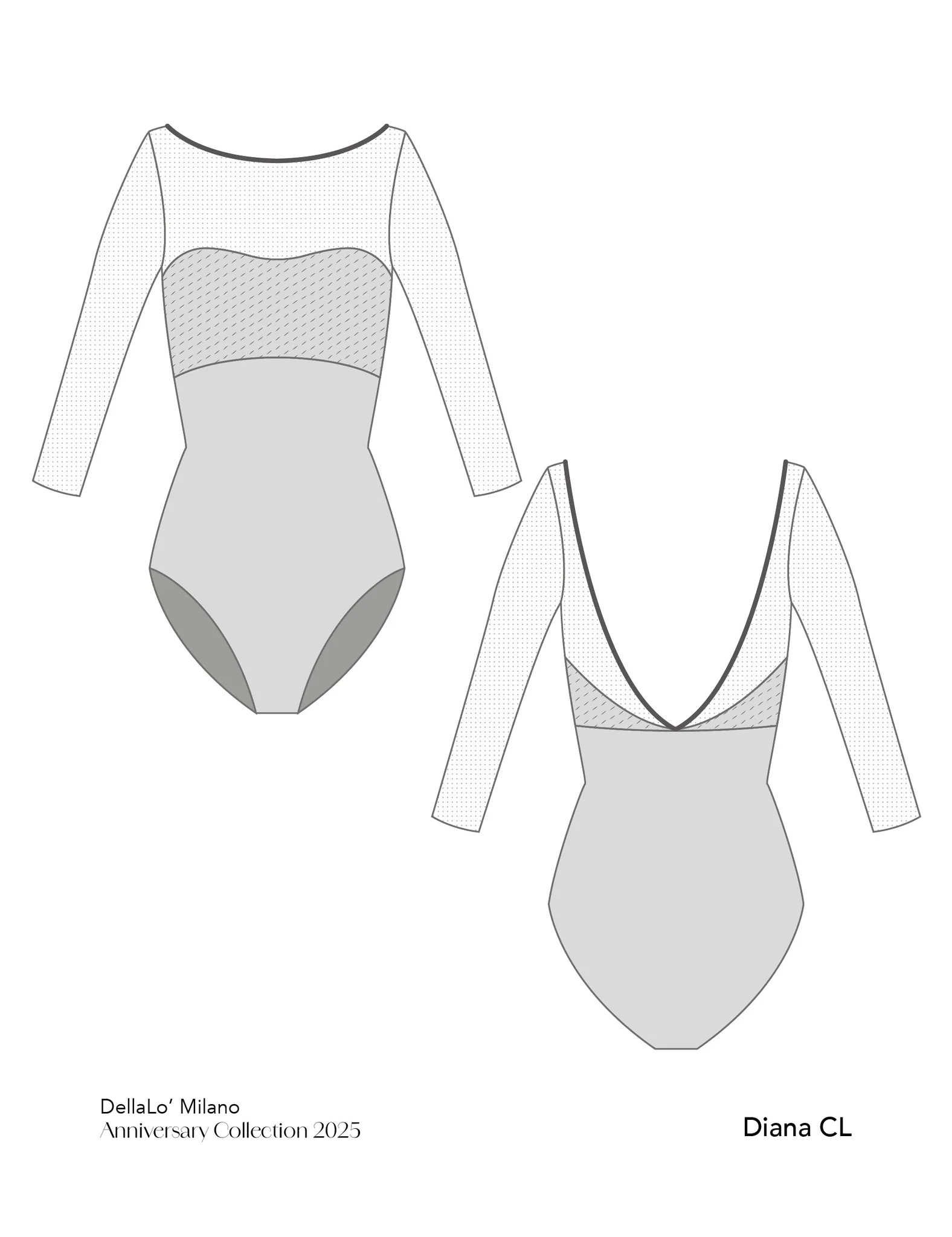 美品　DellaLoMILANO Diana CL デラロミラノ バレエ レオタード 大人【DellaLoMILANO】Diana CL 2025