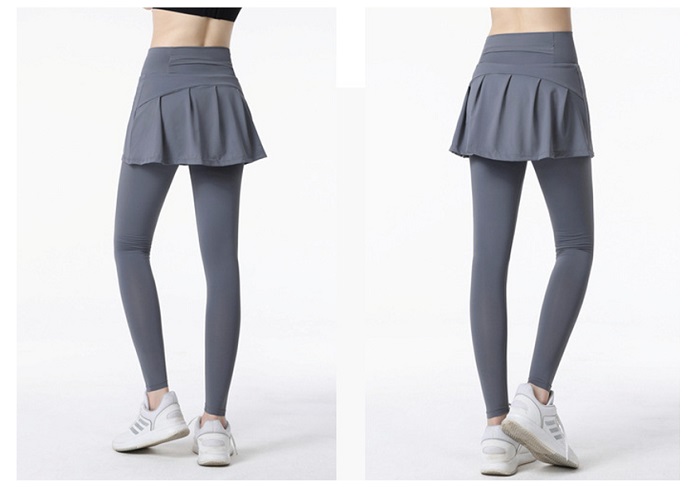 バレエ ヨガ スカート付き レギンス パンツ タイツ 黒 透けない
