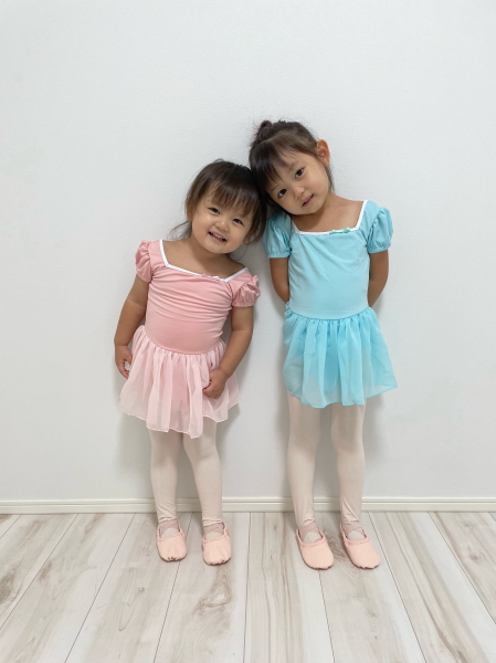 バレエ レオタード 子供 3点セット 巾着袋付き キッズ「マカロン