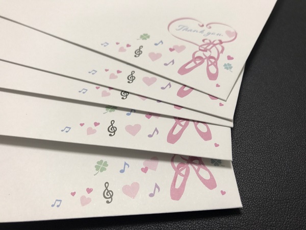 バレエ お礼封筒 5枚セット お札も写真も入るジャストサイズの封筒 Mignon